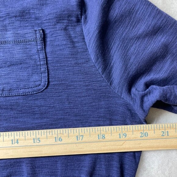 Lauren Jeans Ralph Lauren Womens Navy Blue Long Sleeve Comfy Henley T-Shirt Sz L - Picture 6 of 9